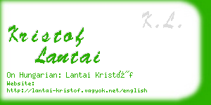 kristof lantai business card